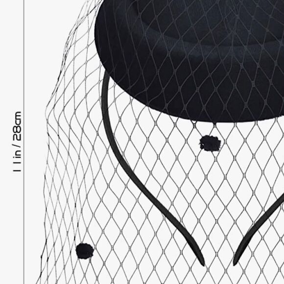 Fascinators Hat with gloves black Kentucky derby Tea Party Headband Cocktail - Picture 9 of 12